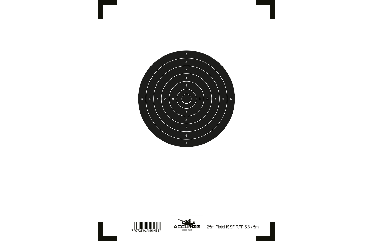 Accurize Objetivos frontales 25m Pistol ISSF RFP5.6/5m Image